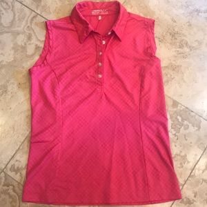 Nike Hot Pink Sleeveless Golf Shirt